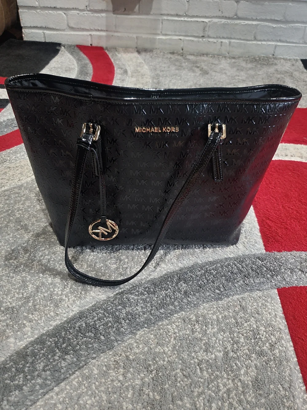 Michael Kors Black Logo Tote Bag